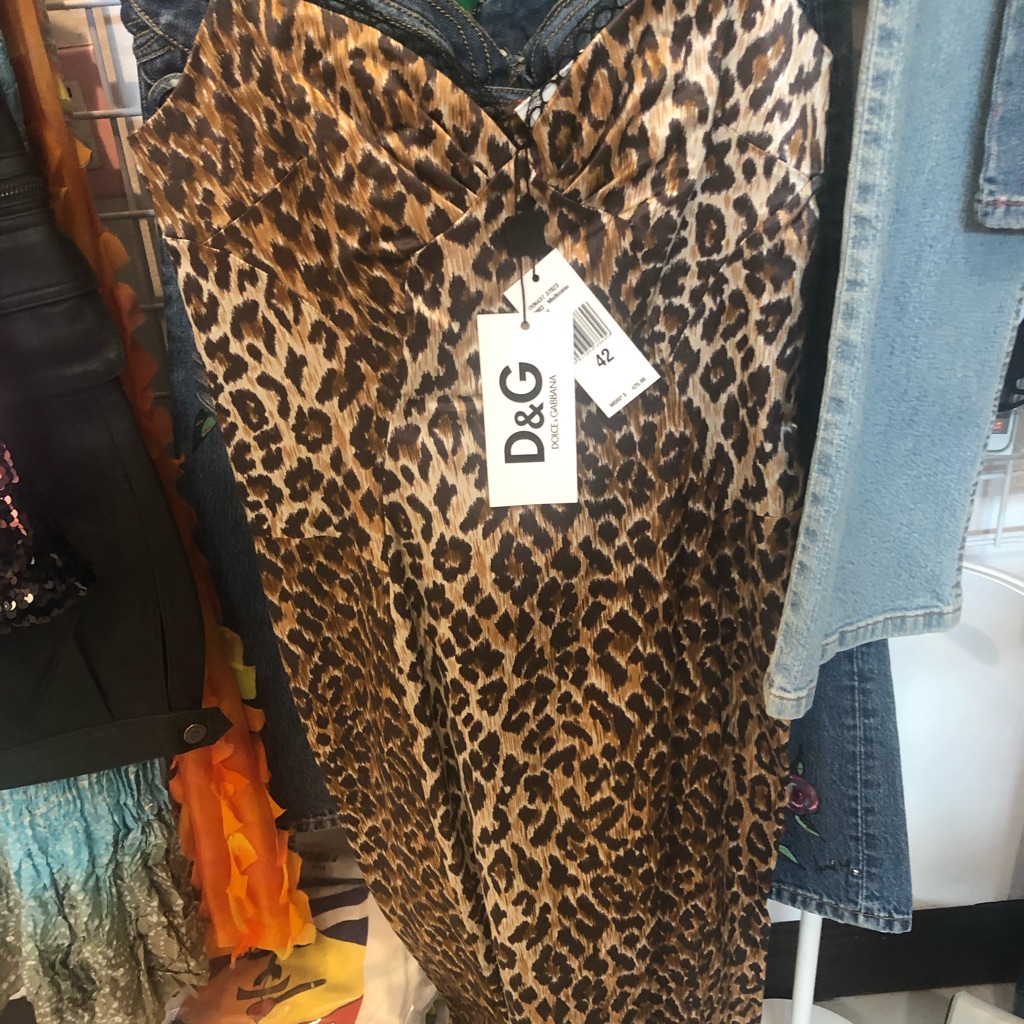 Dolce Gabanna Leopard Print Dress New For $325